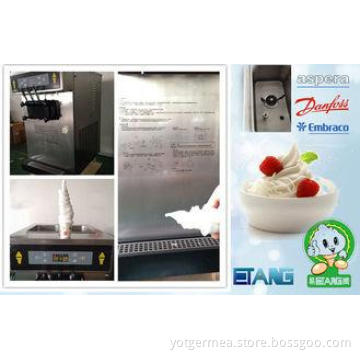 Stainless Steel Counterop Soft Serve Yogurt Ice Cream Machi